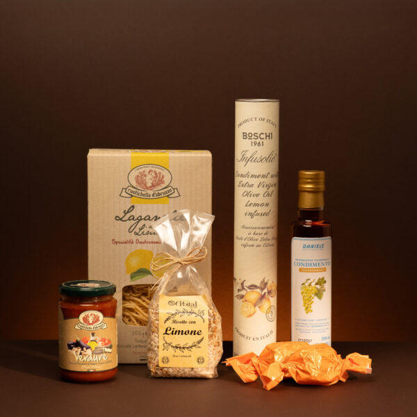 Il Limone Geschenkset mit Pasta, Risotto, Zitronenöl und Condimento Bianco